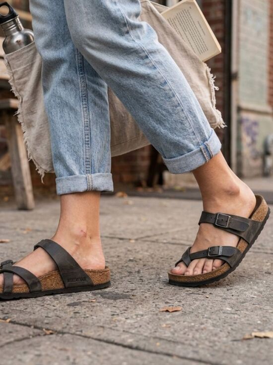 Birkenstock Shoes - Birkenstock Mayari Birkibuc Sandals Toe Loop BirkoFlor (Regular 35 /US 5.5)